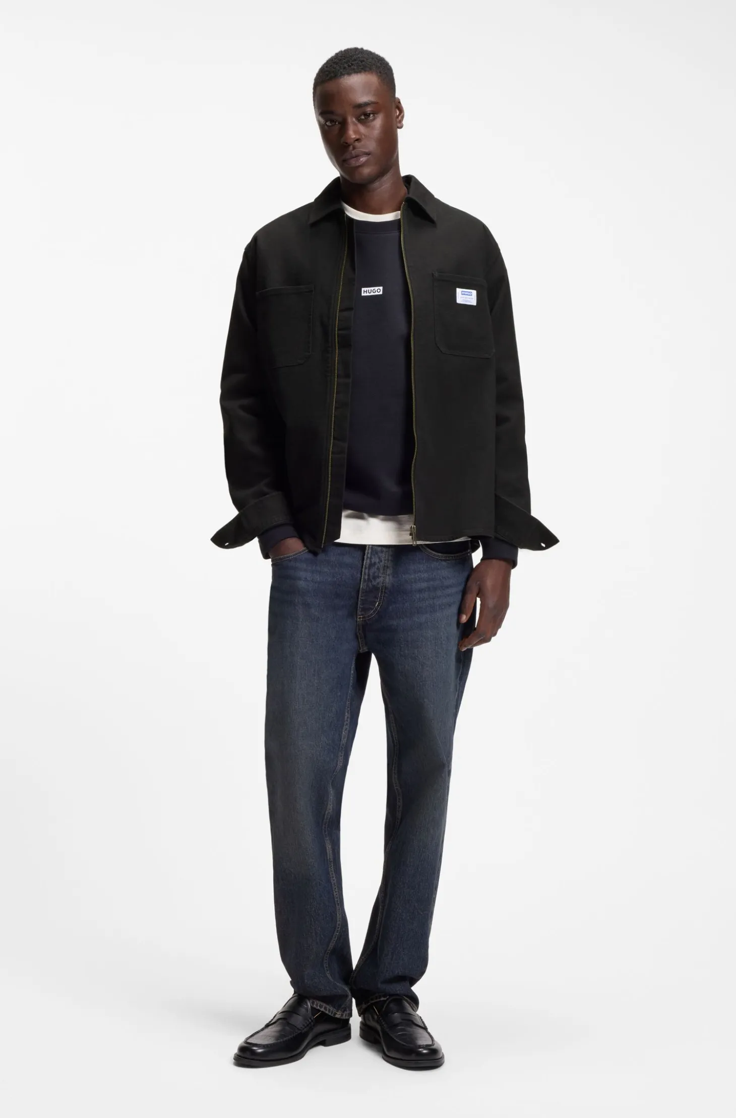 Oversized-Fit Overshirt aus Stretch-Baumwoll-Canvas