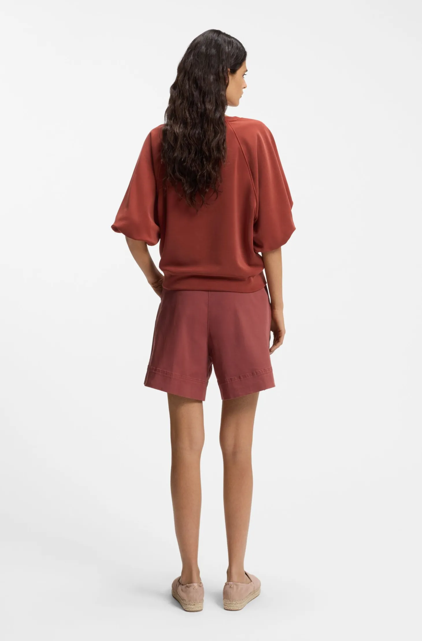 Oversized-Fit Sweatshirt mit kurzen Ballonärmeln