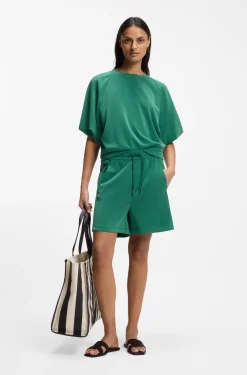 Oversized-Fit Sweatshirt mit kurzen Ballonärmeln
