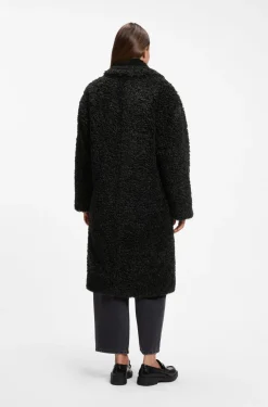 Oversized-Fit Teddy-Mantel mit zweireihiger Knopfleiste
