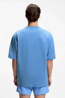 Oversized-Fit T-Shirt aus Baumwolle mit fortlaufendem Logo-Print