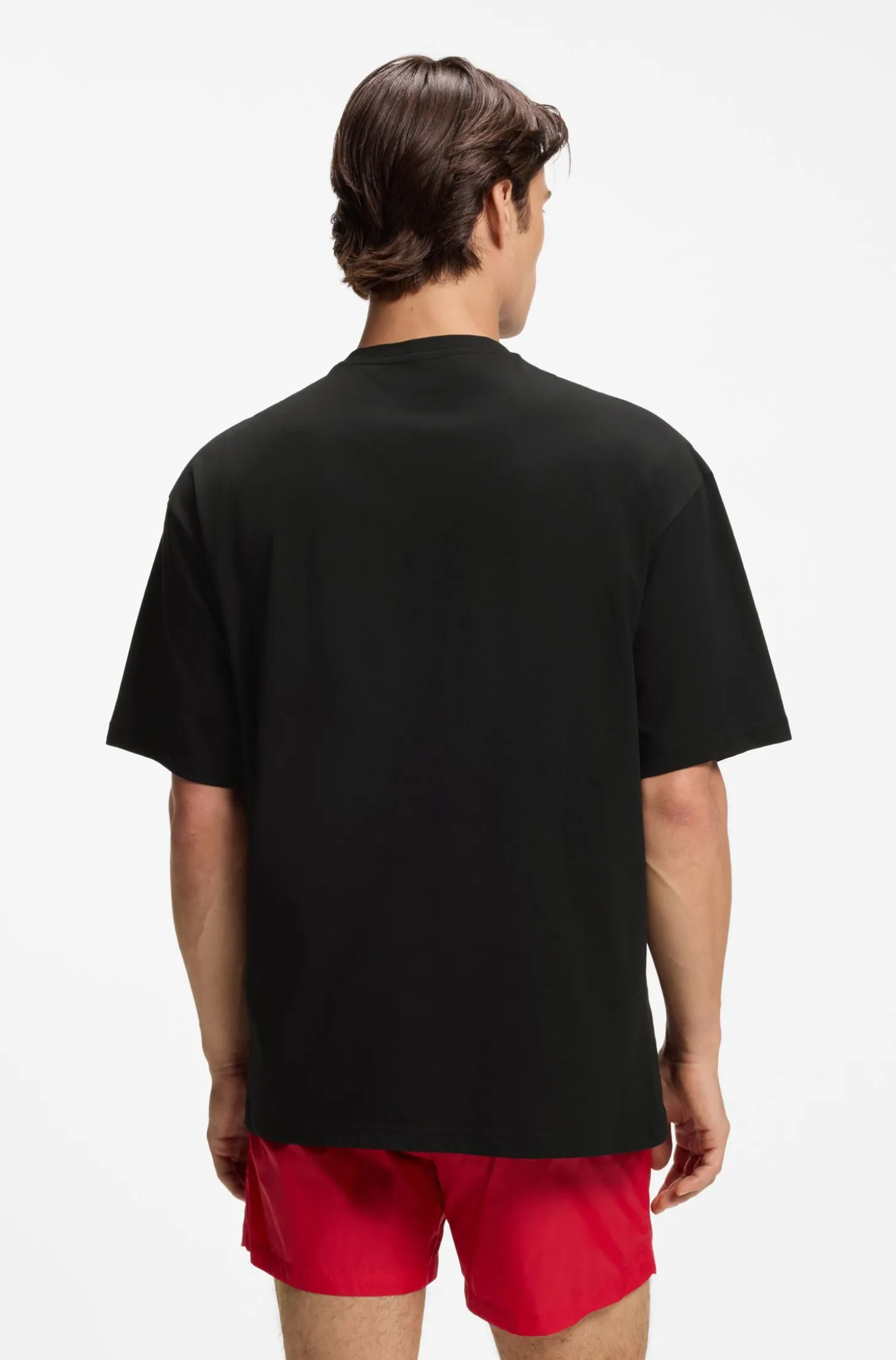Oversized-Fit T-Shirt aus Baumwolle mit fortlaufendem Logo-Print