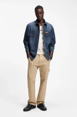 Oversized Hemd aus Baumwoll-Denim