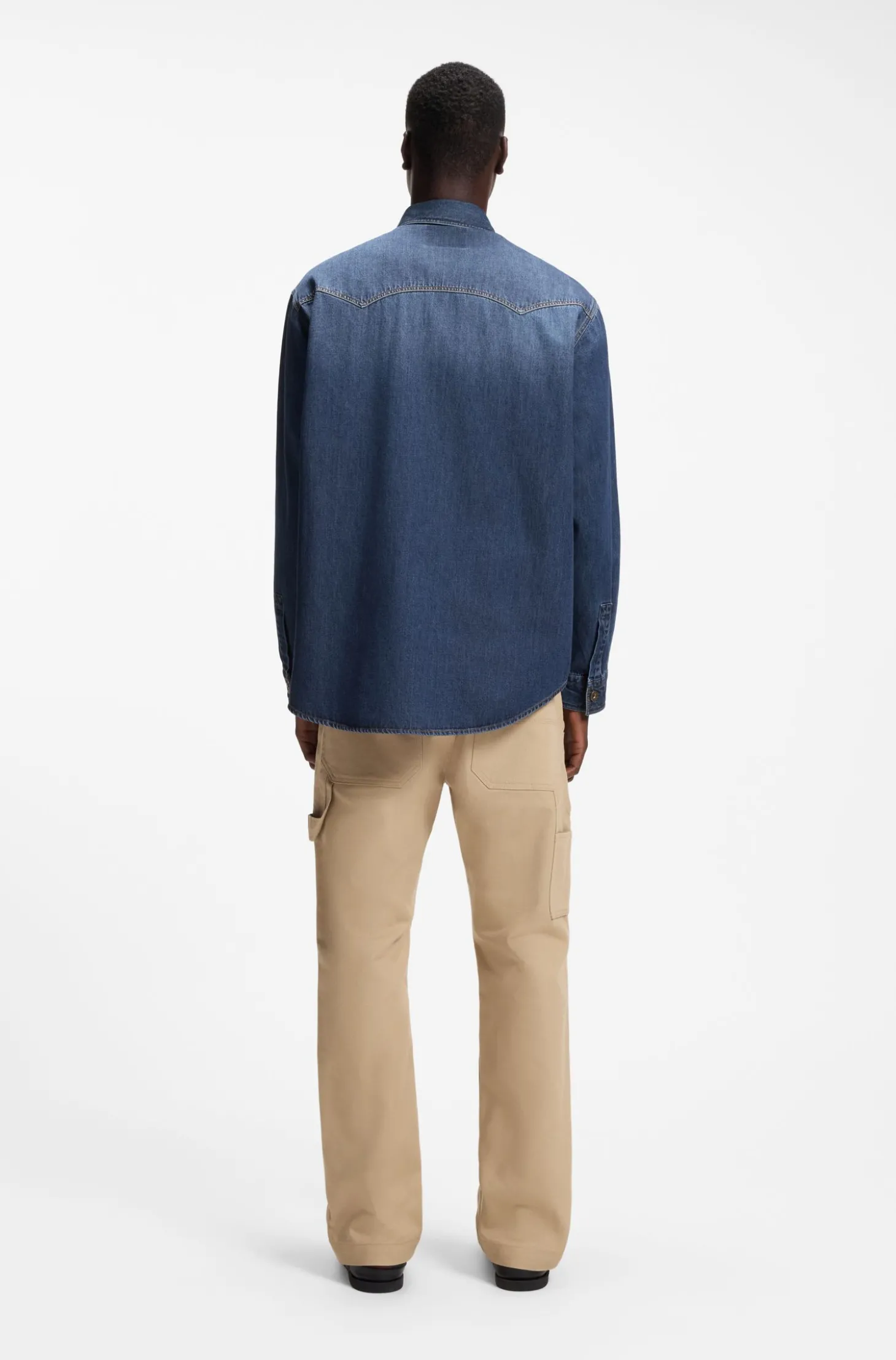 Oversized Hemd aus Baumwoll-Denim