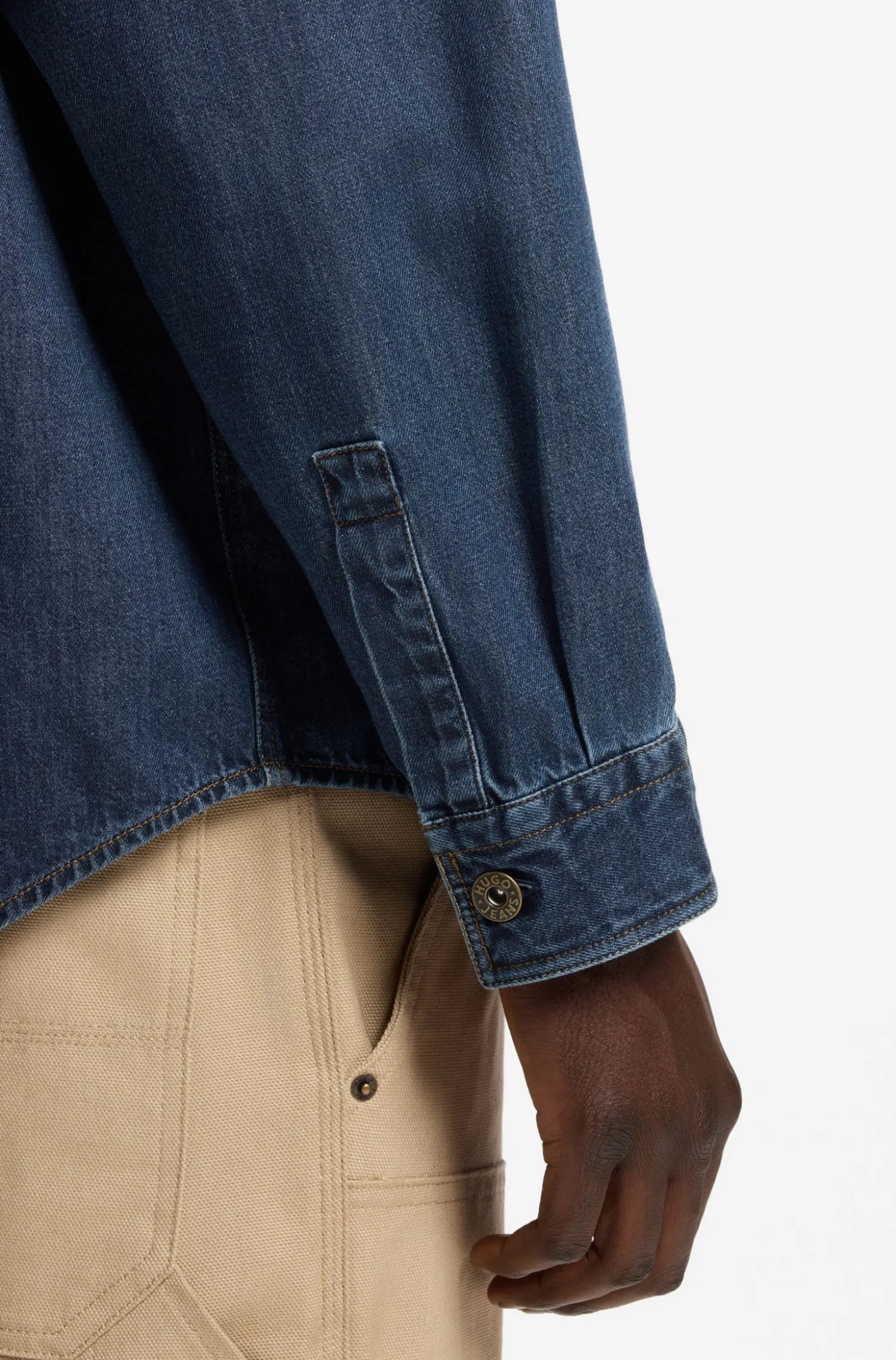 Oversized Hemd aus Baumwoll-Denim