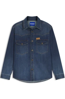 Oversized Hemd aus Baumwoll-Denim