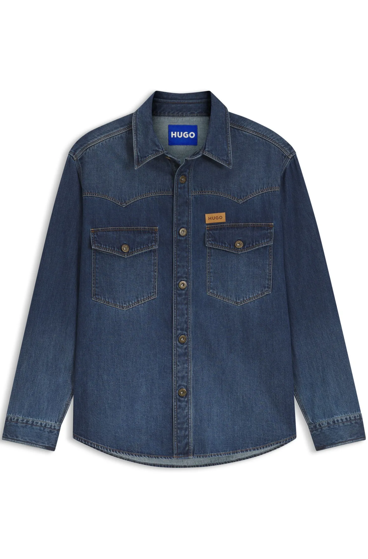 Oversized Hemd aus Baumwoll-Denim