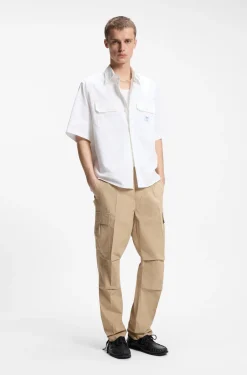 Oversized Hemd aus Baumwoll-Twill