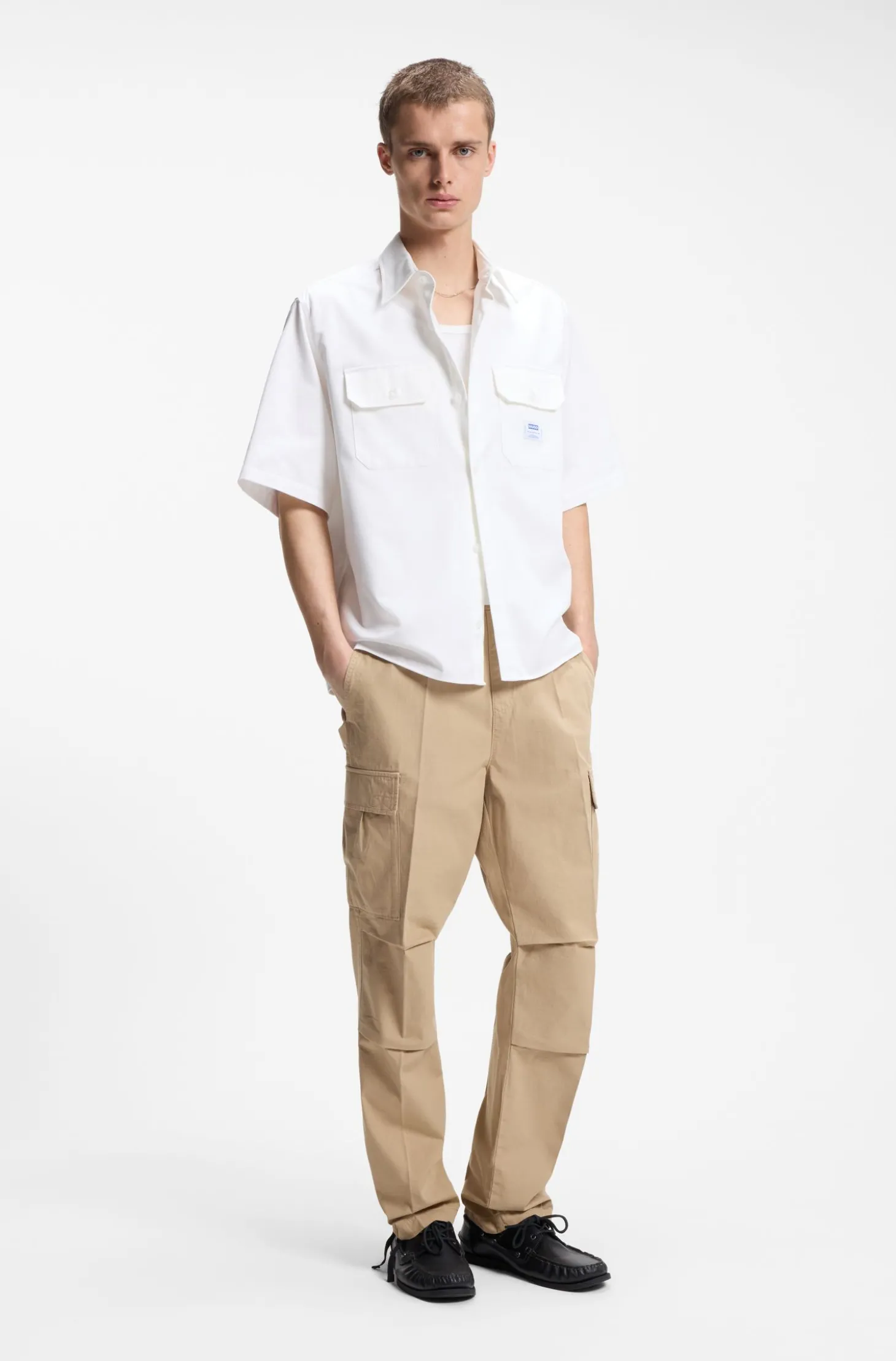 Oversized Hemd aus Baumwoll-Twill