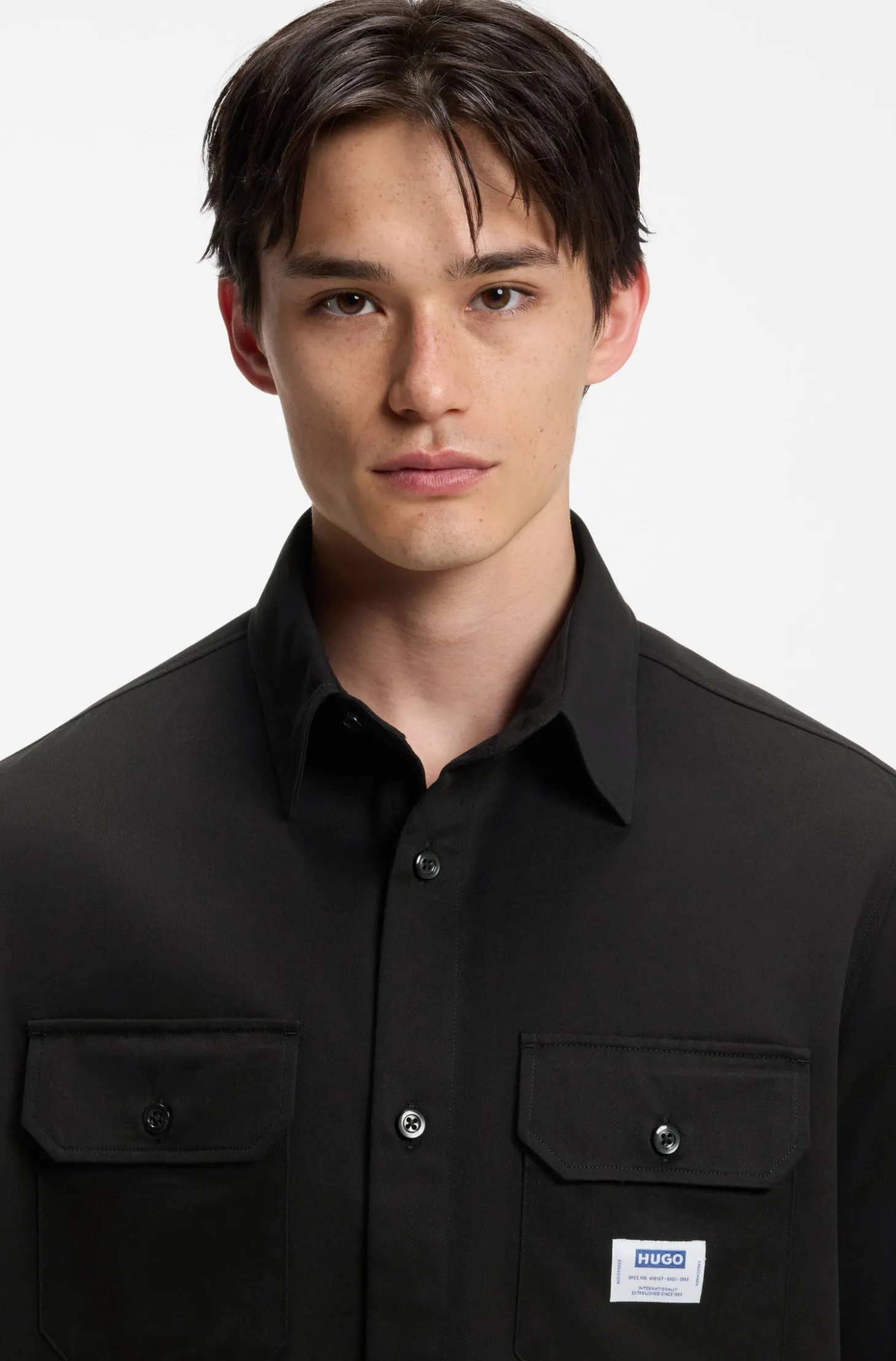 Oversized Hemd aus Baumwoll-Twill