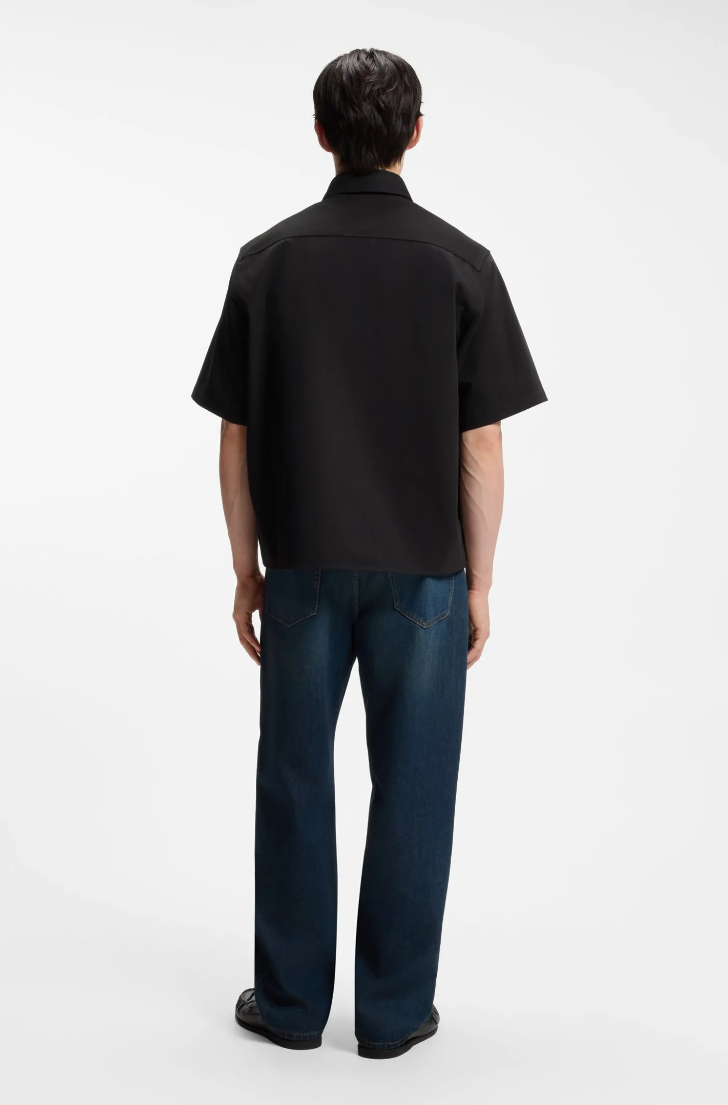 Oversized Hemd aus Baumwoll-Twill