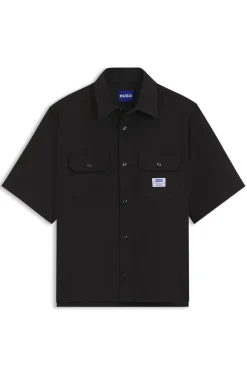 Oversized Hemd aus Baumwoll-Twill