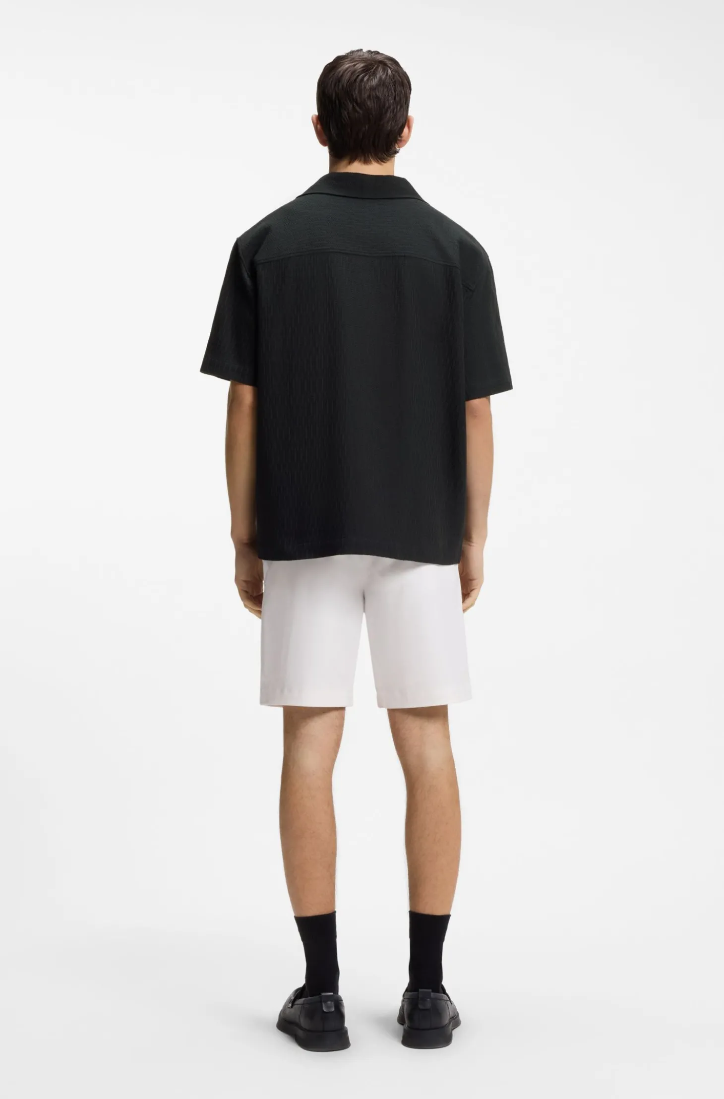 Oversized Hemd aus strukturierter Baumwolle