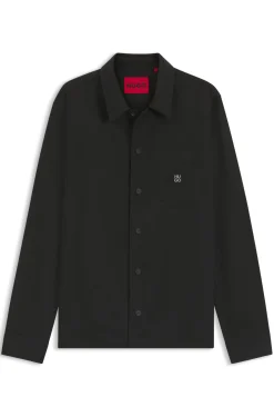 Oversized Hemd mit Stack-Logo-Aufnäher