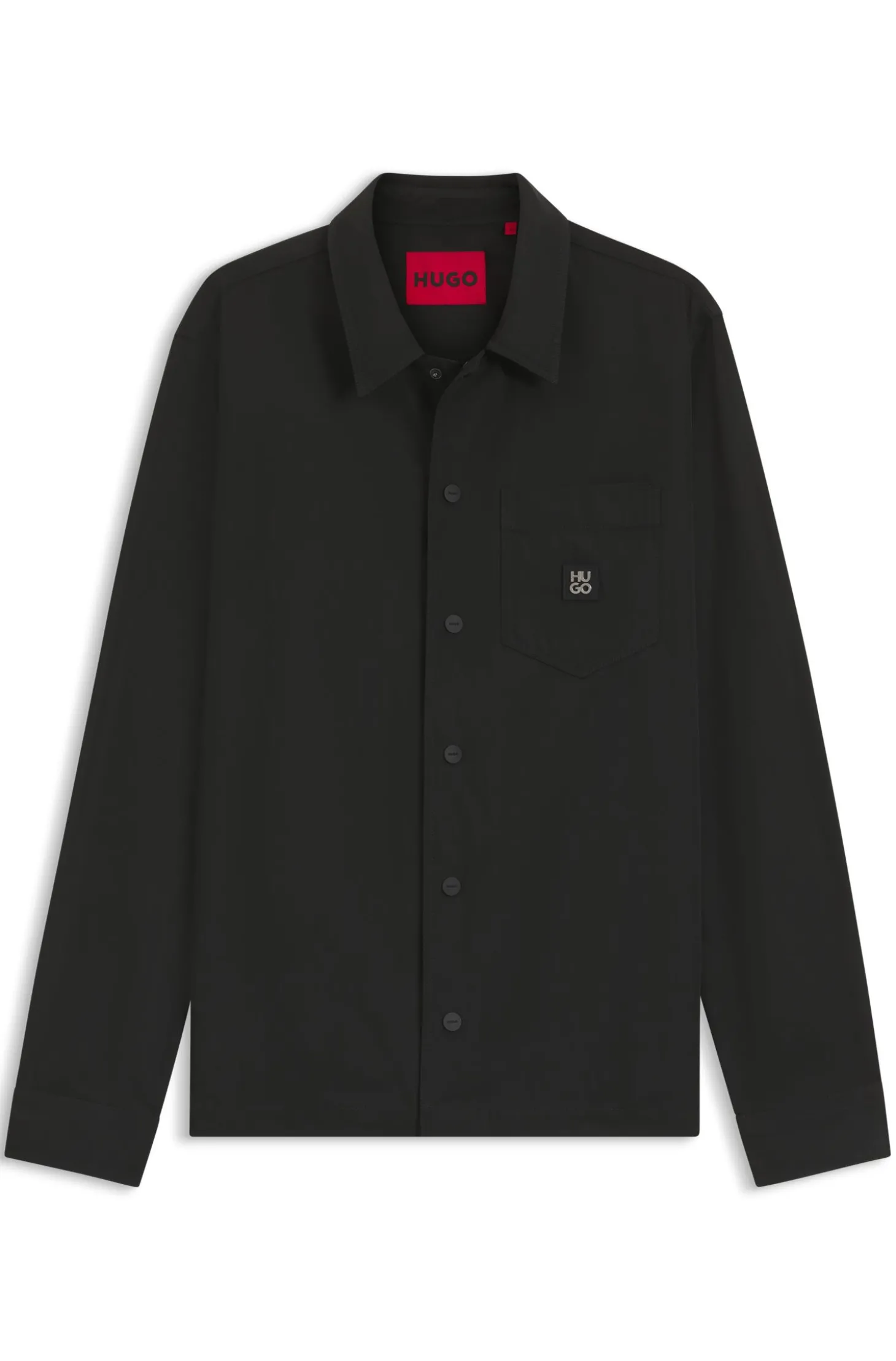 Oversized Hemd mit Stack-Logo-Aufnäher