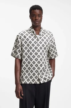 Oversized Hemd mit Statement-Print