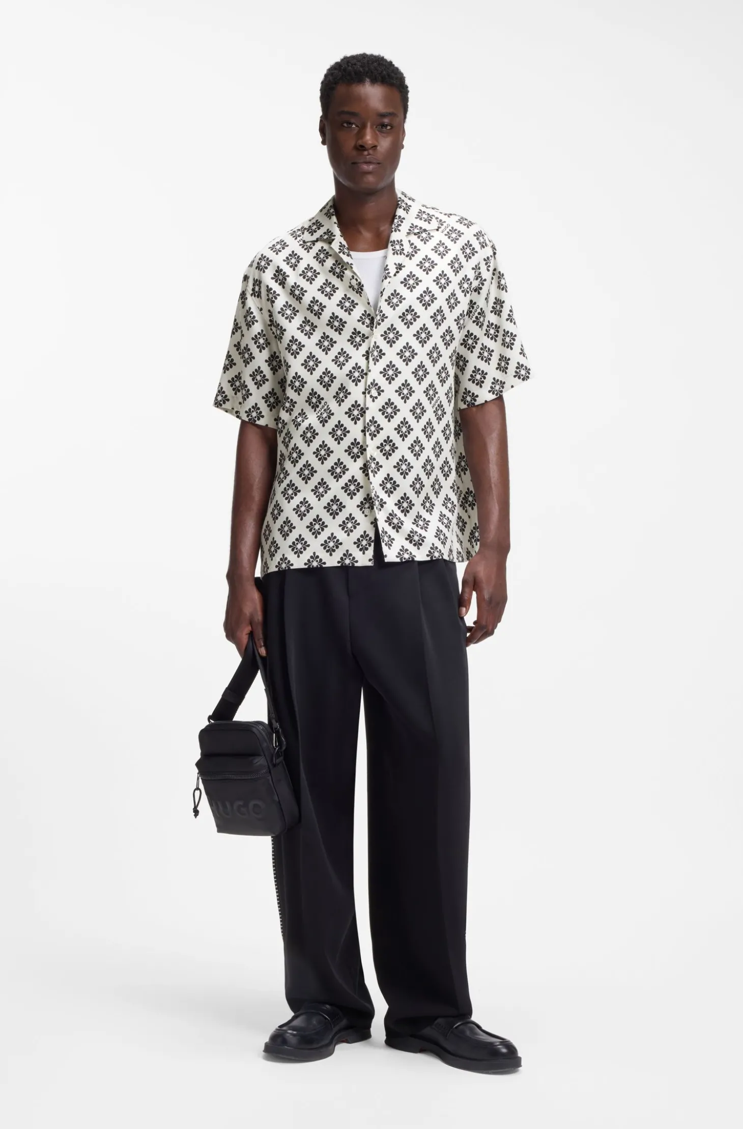 Oversized Hemd mit Statement-Print