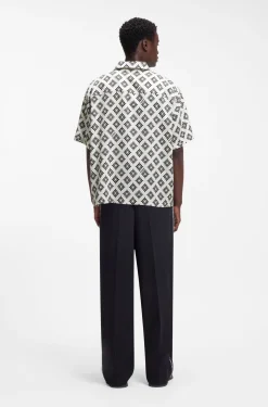 Oversized Hemd mit Statement-Print