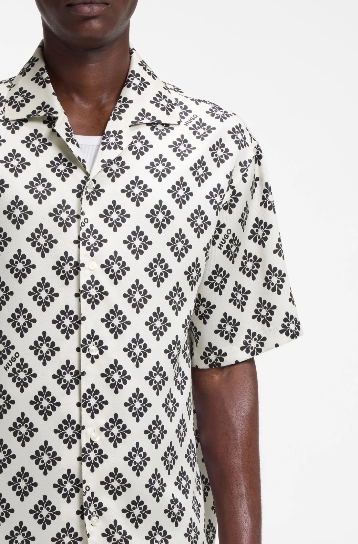 Oversized Hemd mit Statement-Print
