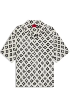 Oversized Hemd mit Statement-Print