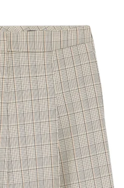 Oversized Hose aus karierter Stretch-Wolle