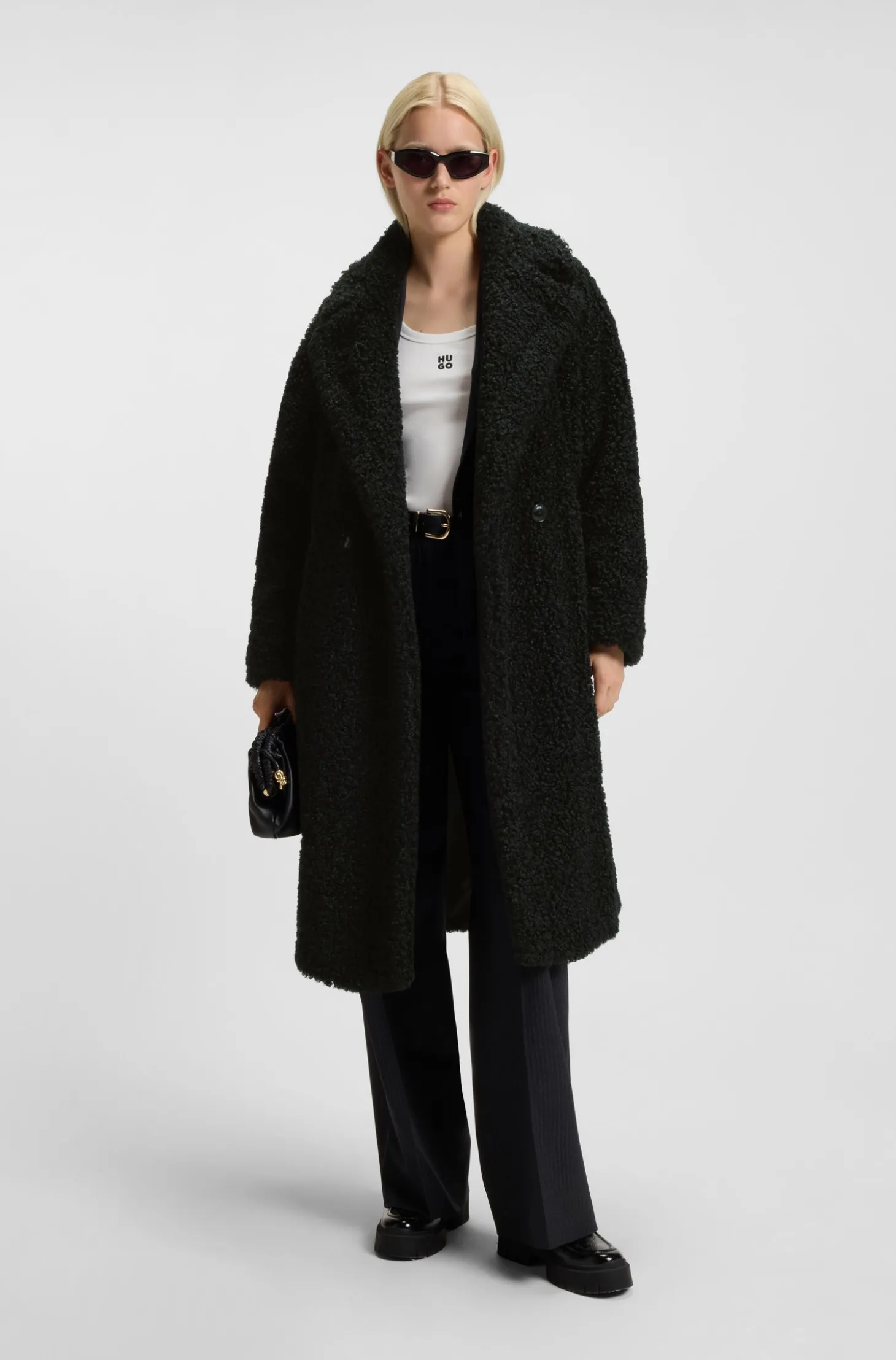 Oversized Mantel aus Kunstfell