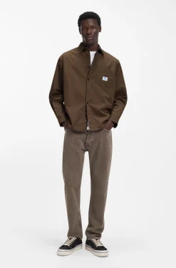 Oversized Overshirt aus Baumwoll-Canvas
