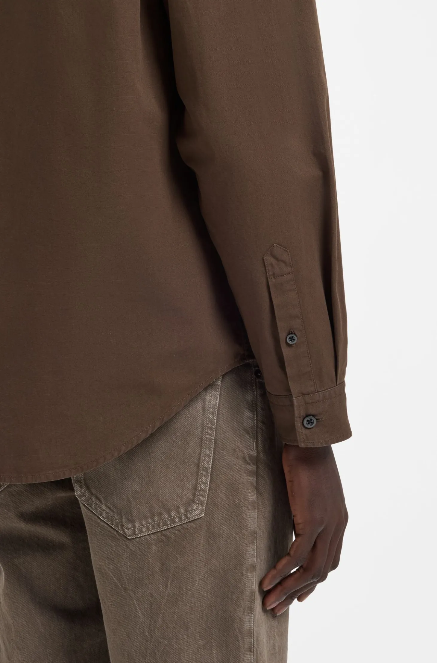Oversized Overshirt aus Baumwoll-Canvas