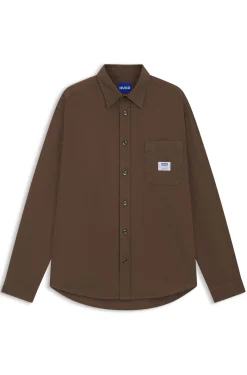 Oversized Overshirt aus Baumwoll-Canvas