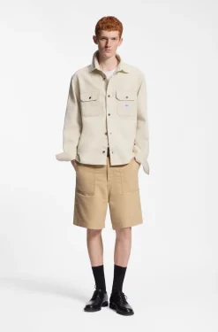 Oversized Overshirt aus ecru Denim