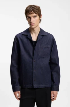 Oversized Overshirt aus festem japanischem Denim