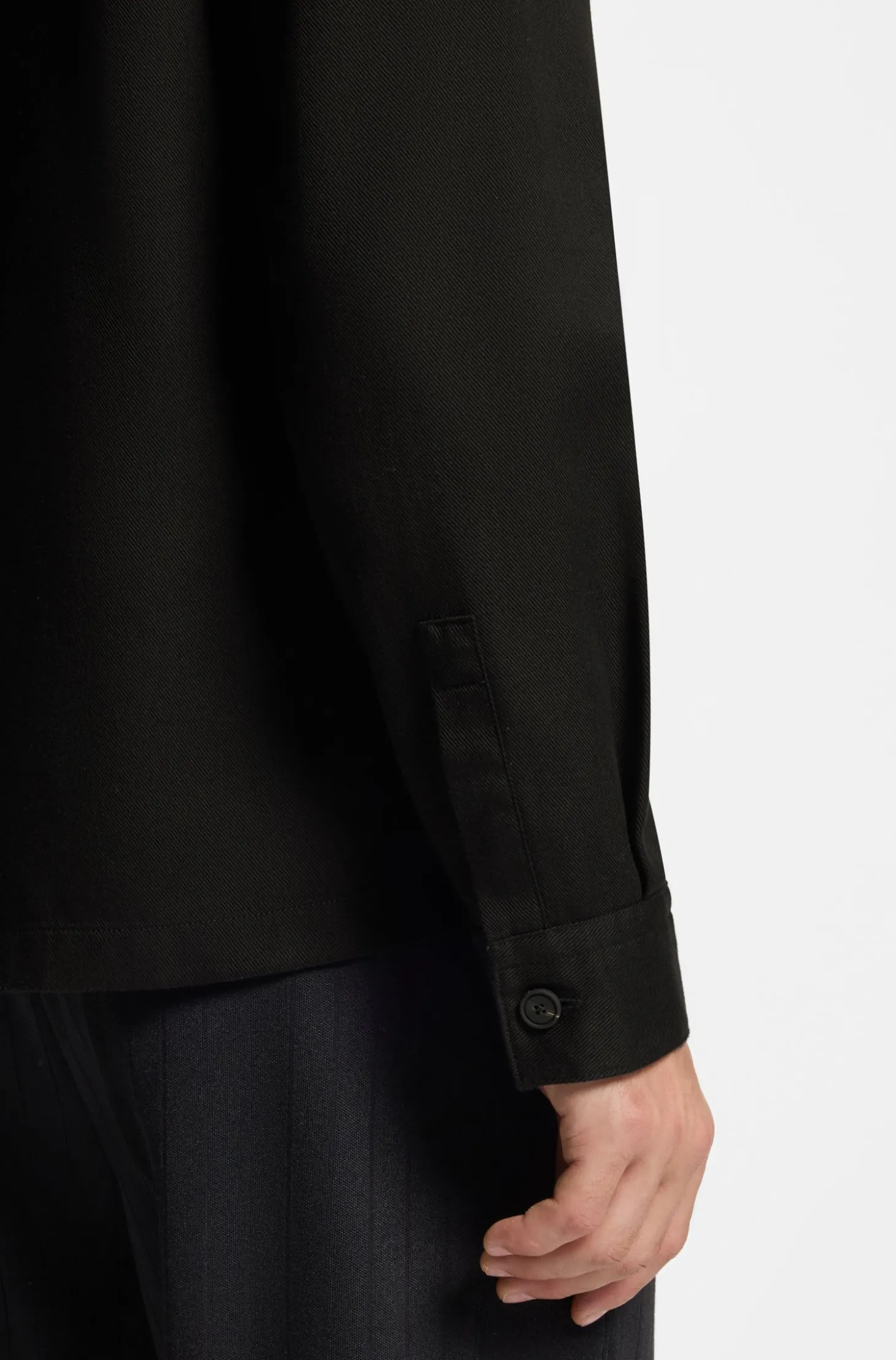 Oversized Overshirt aus softem Twill mit Seitentaschen