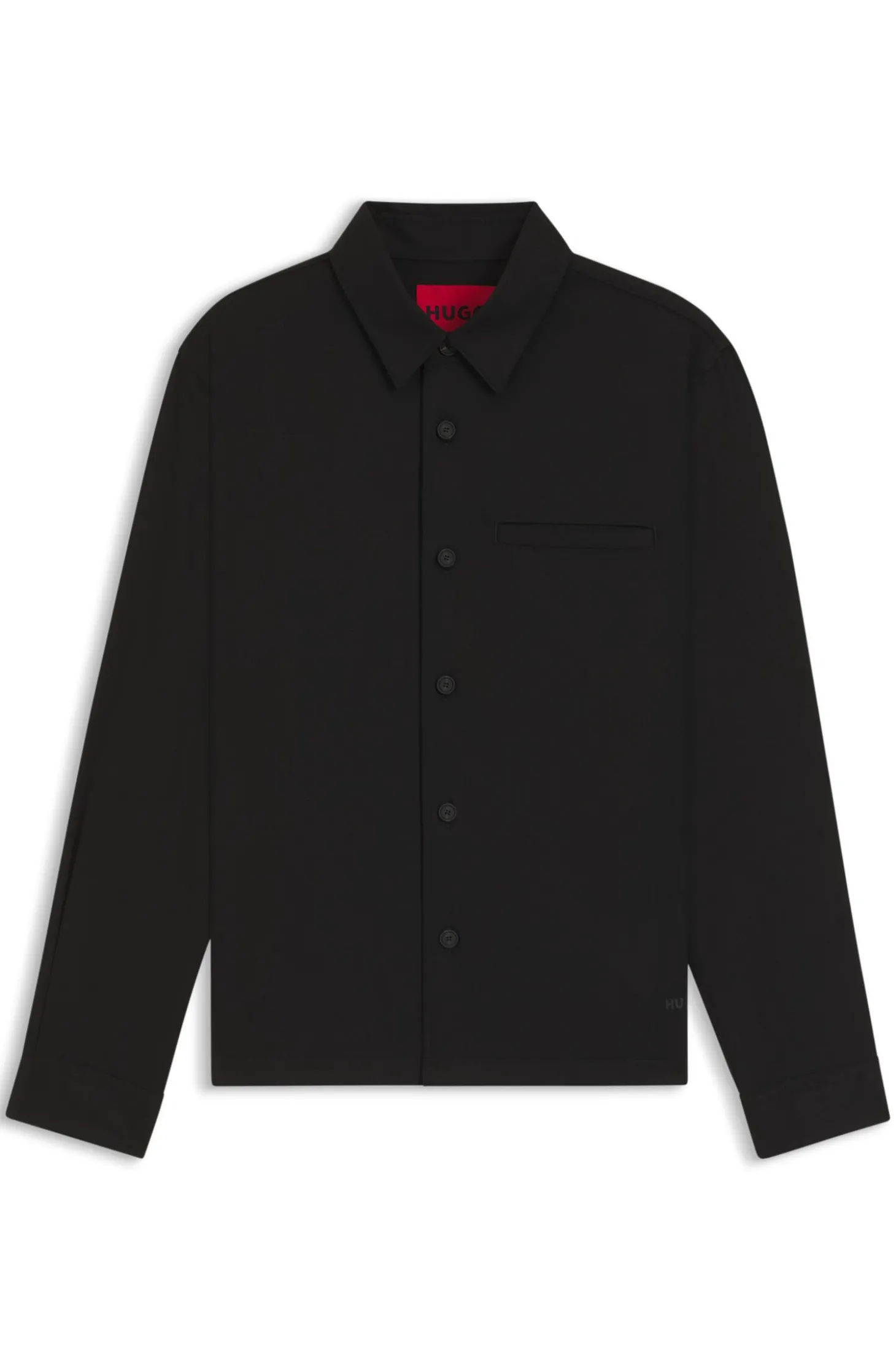 Oversized Overshirt aus softem Twill mit Seitentaschen