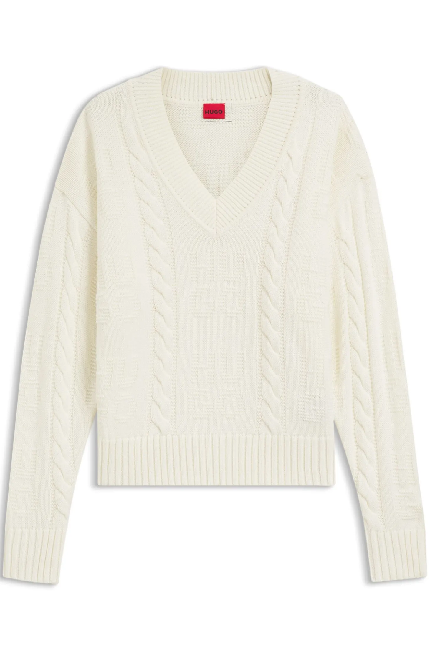 Oversized Pullover mit Zopfmuster