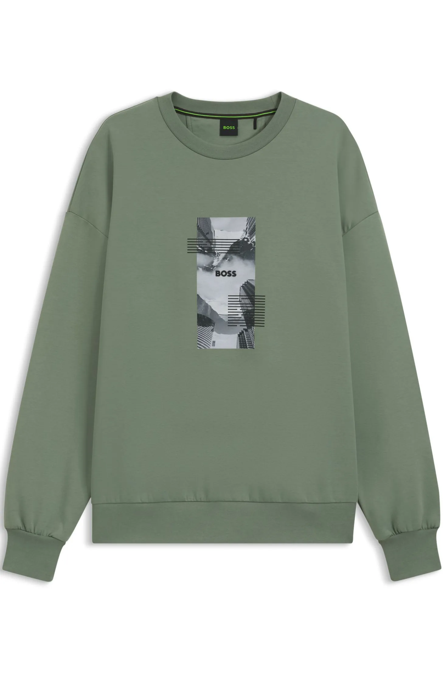 Oversized Sweatshirt aus Baumwoll-Mix mit Foto-Print