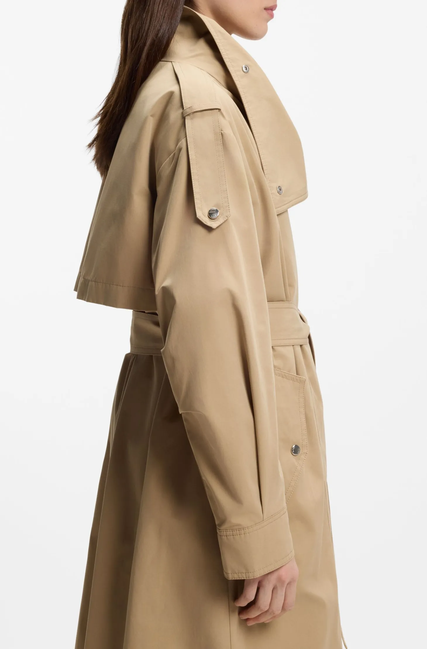 Oversized Trenchcoat mit wasserabweisendem Finish