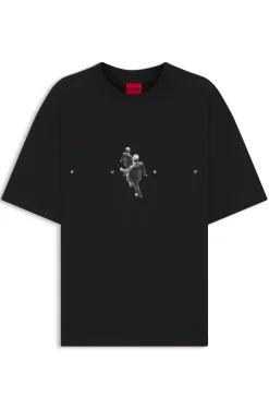 Oversized T-Shirt aus Baumwoll-Jersey mit grafischem Artwork