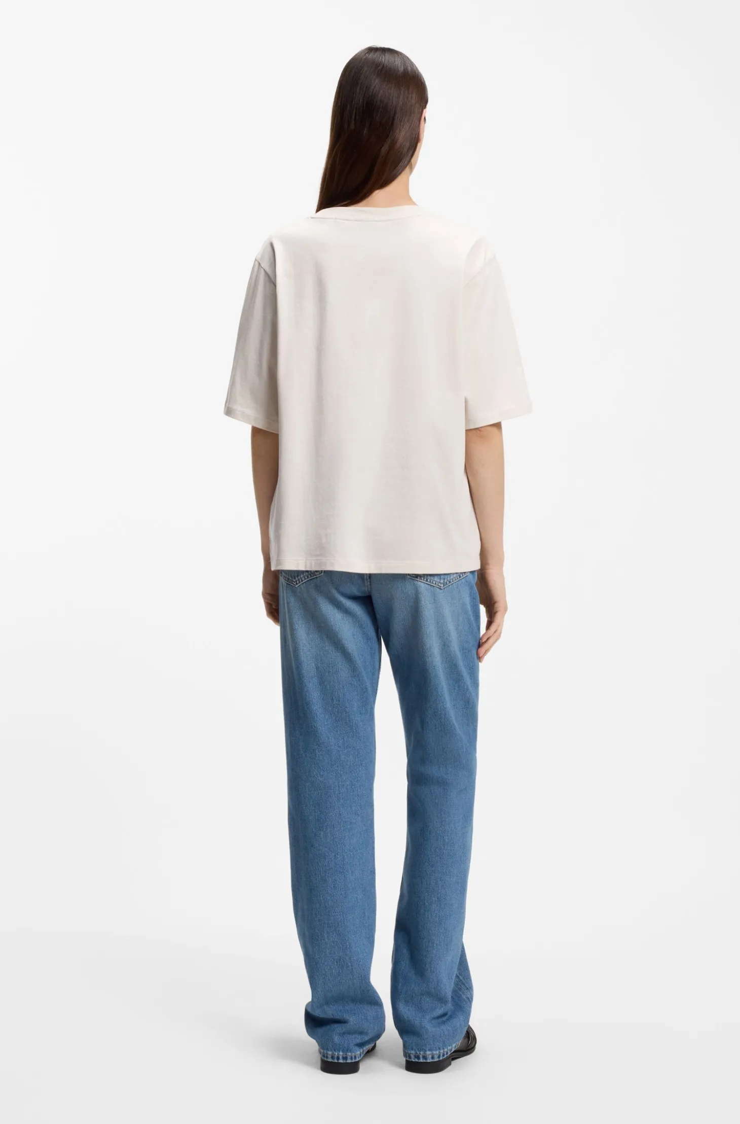 Oversized T-Shirt aus Baumwoll-Jersey mit Schaumdruck-Logo