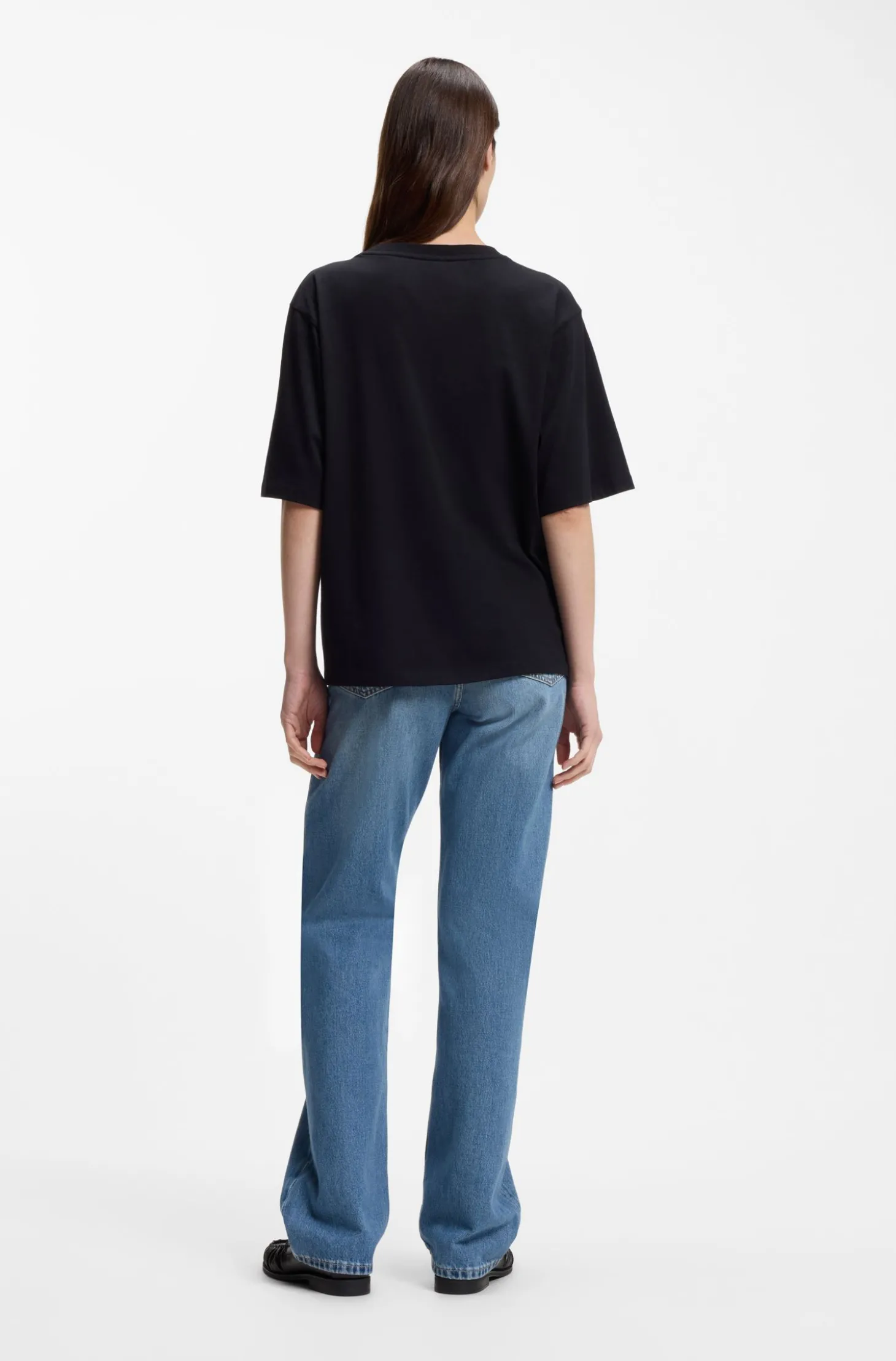 Oversized T-Shirt aus Baumwoll-Jersey mit Schaumdruck-Logo
