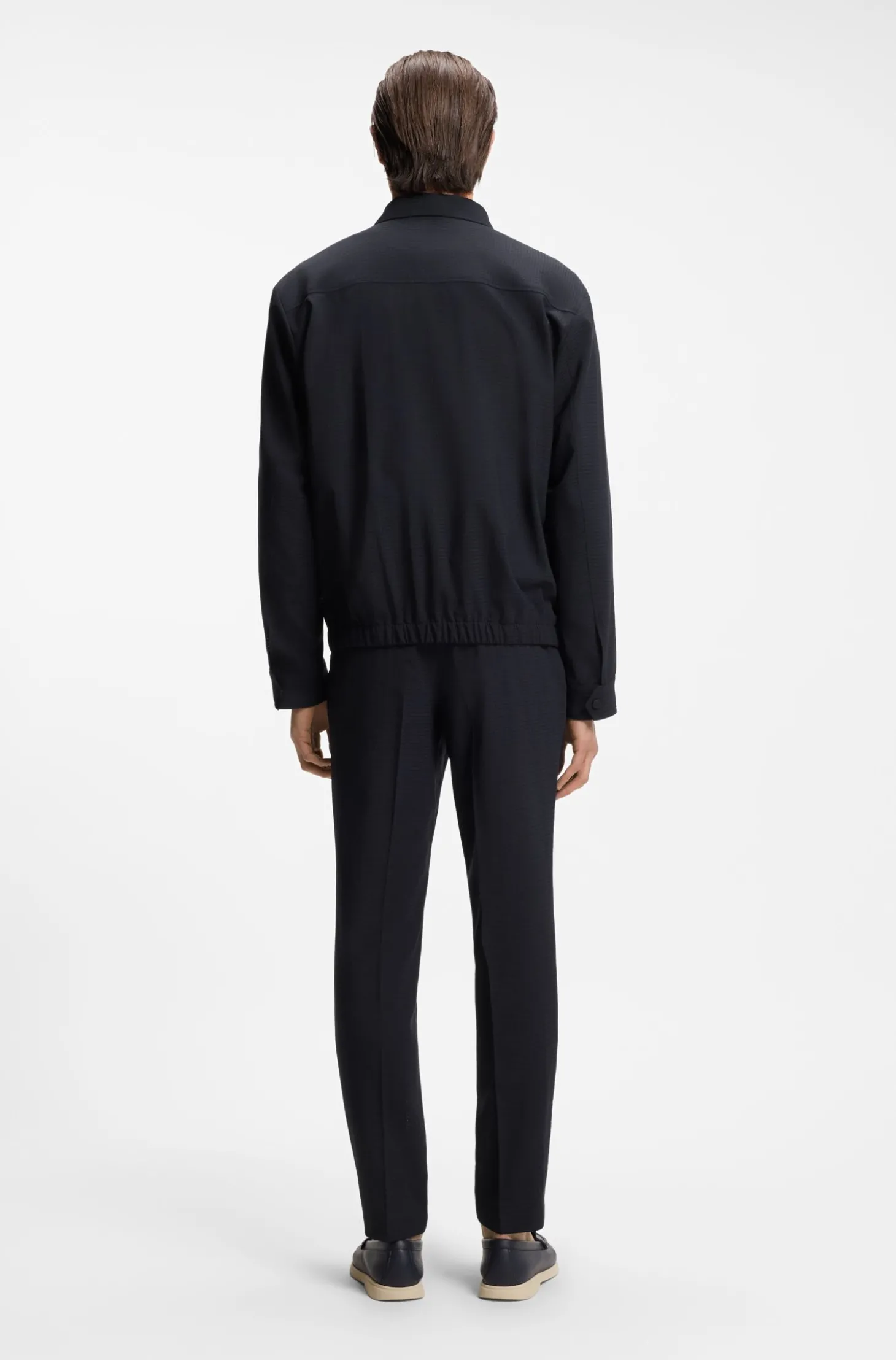 Packbares Relaxed-Fit Overshirt aus waschbarem Woll-Mix