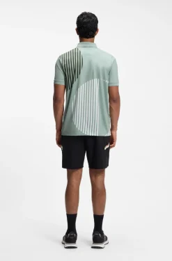 Paddy Active Poloshirt aus Stretch-Jersey mit digitalem Print