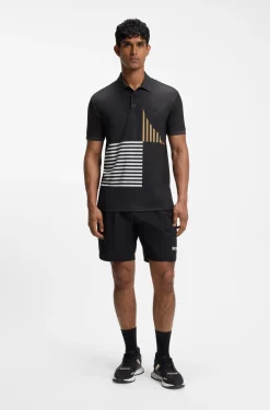 Paddy Active Poloshirt aus Stretch-Jersey mit digitalem Print