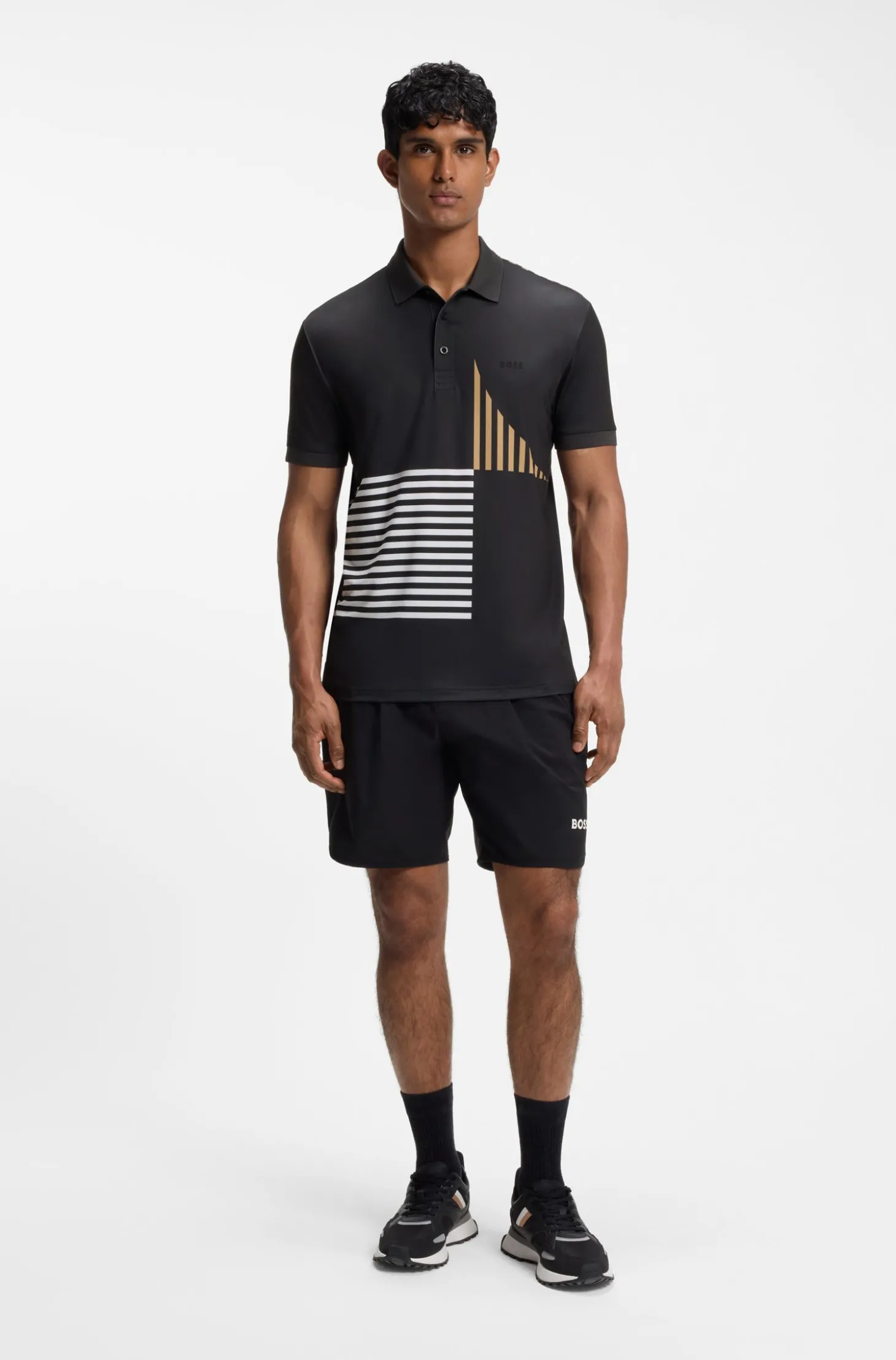 Paddy Active Poloshirt aus Stretch-Jersey mit digitalem Print