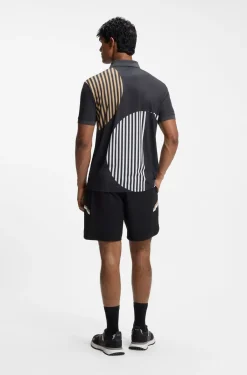 Paddy Active Poloshirt aus Stretch-Jersey mit digitalem Print