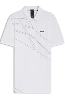 Paddy Poloshirt aus Baumwoll-Mix mit Artwork