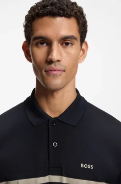 Paddy Poloshirt aus Baumwolle mit Querstreifen