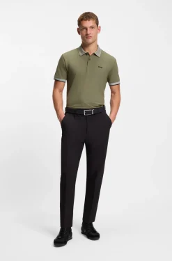 Paddy-Poloshirt aus feuchtigkeitsregulierender Stretch-Baumwolle