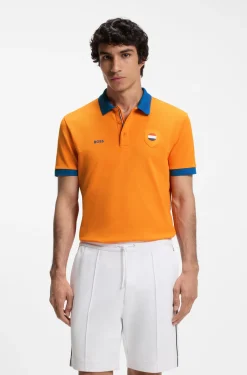 Paddy Poloshirt mit Landesflaggen-Details
