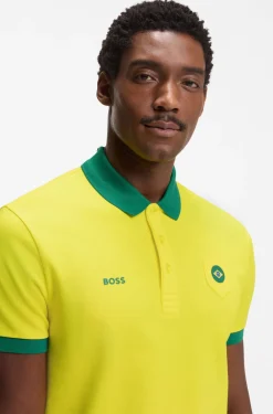Paddy Poloshirt mit Landesflaggen-Details