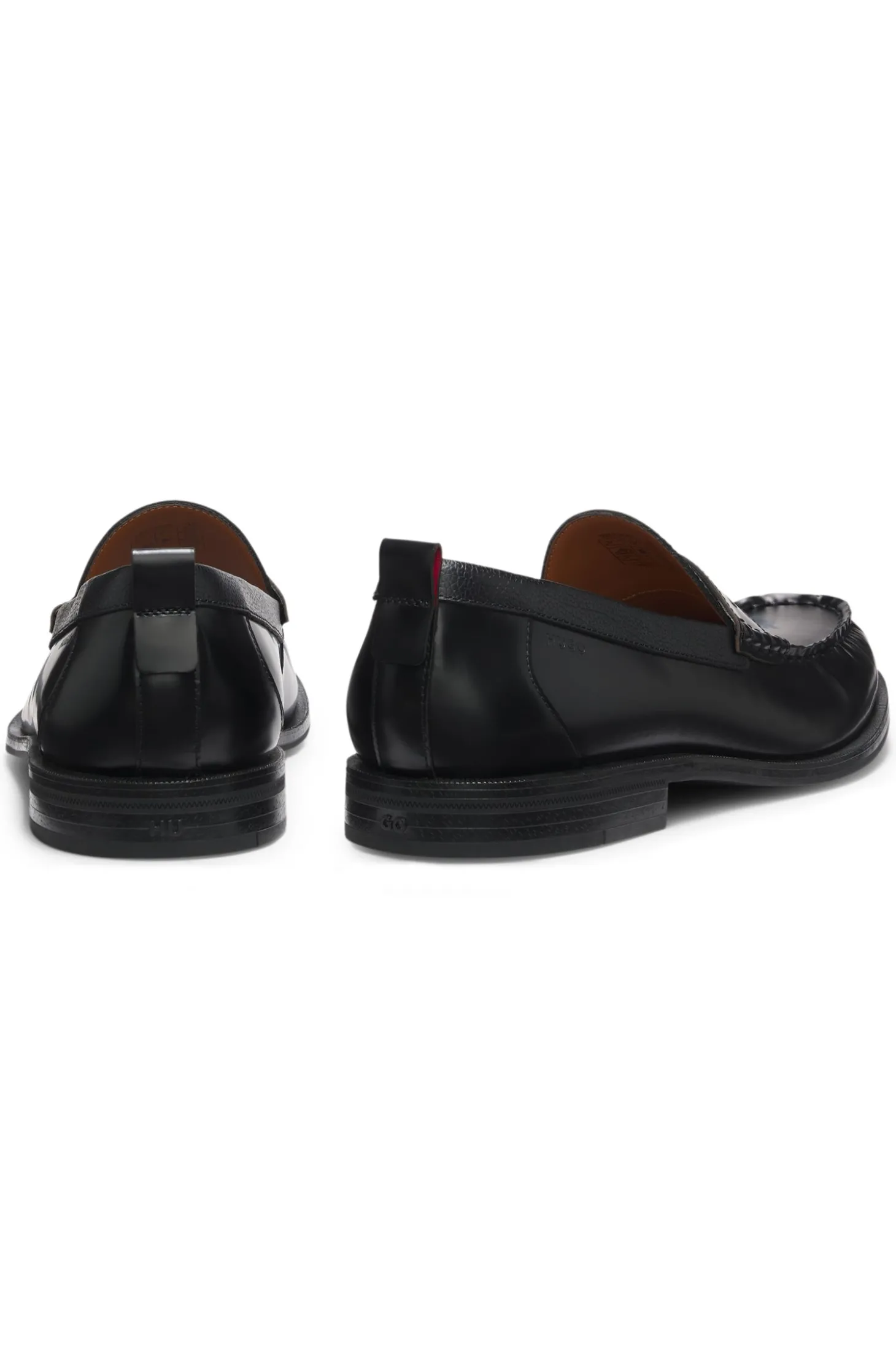 Pennyloafer aus gebürstetem Leder